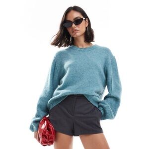 & Other Stories Blue Crew Neck Sweater